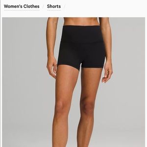 Lululemon 4” align high rise shorts, black